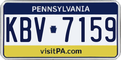 PA license plate KBV7159