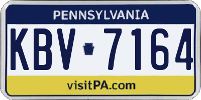 PA license plate KBV7164