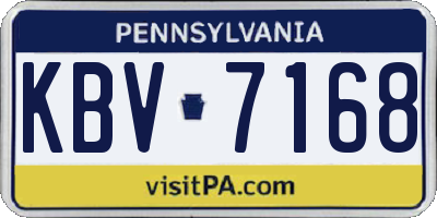 PA license plate KBV7168
