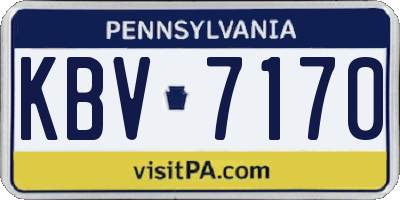 PA license plate KBV7170