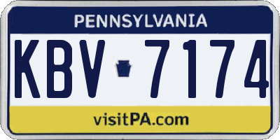 PA license plate KBV7174