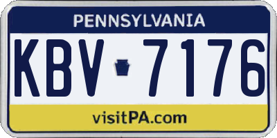PA license plate KBV7176