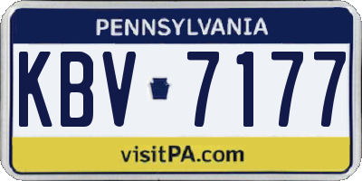 PA license plate KBV7177