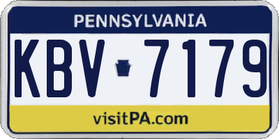PA license plate KBV7179