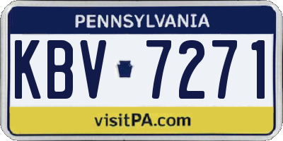 PA license plate KBV7271