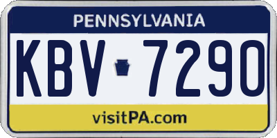 PA license plate KBV7290