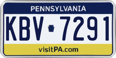 PA license plate KBV7291