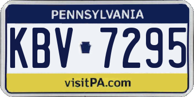PA license plate KBV7295