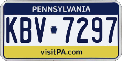 PA license plate KBV7297