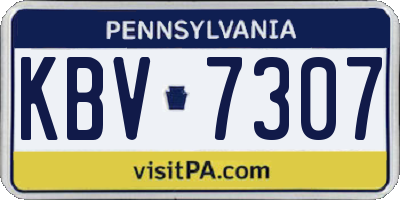 PA license plate KBV7307