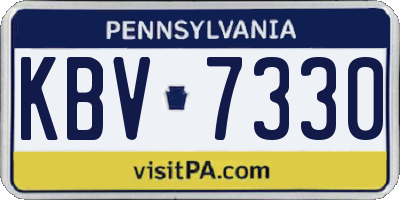 PA license plate KBV7330