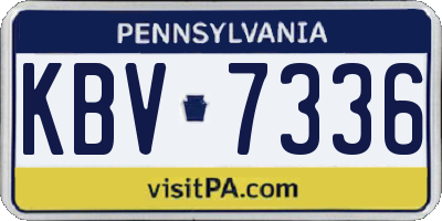 PA license plate KBV7336