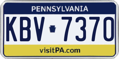 PA license plate KBV7370