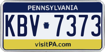 PA license plate KBV7373