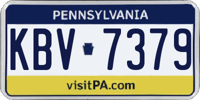 PA license plate KBV7379