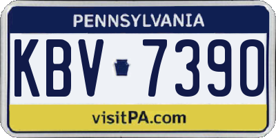 PA license plate KBV7390