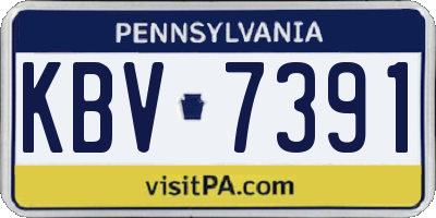 PA license plate KBV7391