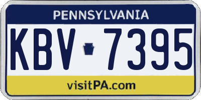 PA license plate KBV7395