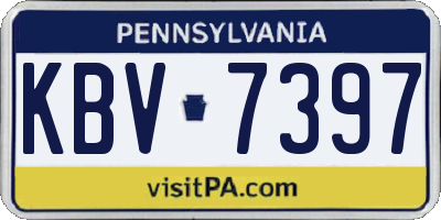PA license plate KBV7397