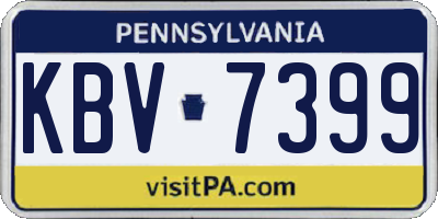 PA license plate KBV7399