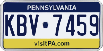 PA license plate KBV7459