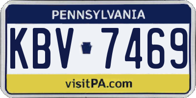 PA license plate KBV7469