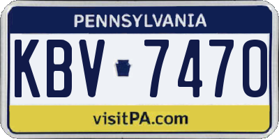 PA license plate KBV7470