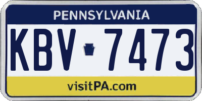 PA license plate KBV7473