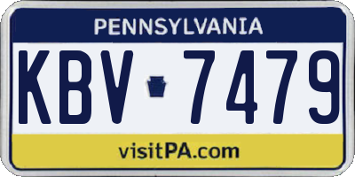 PA license plate KBV7479