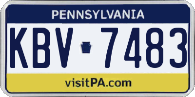 PA license plate KBV7483