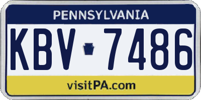 PA license plate KBV7486