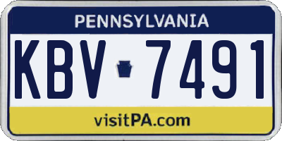 PA license plate KBV7491