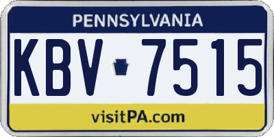 PA license plate KBV7515