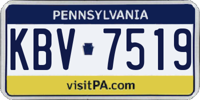 PA license plate KBV7519