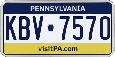 PA license plate KBV7570