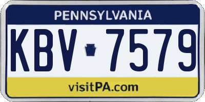 PA license plate KBV7579