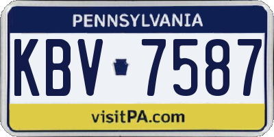 PA license plate KBV7587