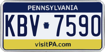 PA license plate KBV7590