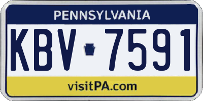 PA license plate KBV7591