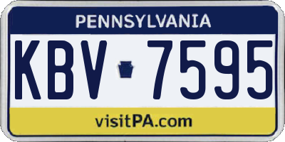 PA license plate KBV7595