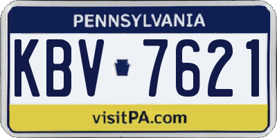 PA license plate KBV7621