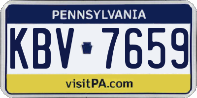 PA license plate KBV7659