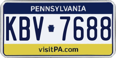 PA license plate KBV7688