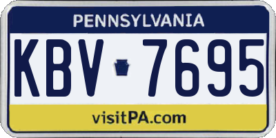 PA license plate KBV7695