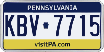PA license plate KBV7715