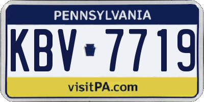 PA license plate KBV7719