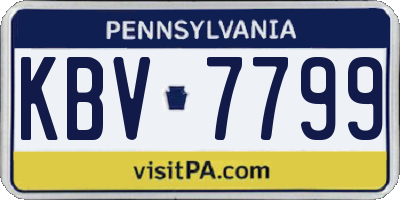 PA license plate KBV7799