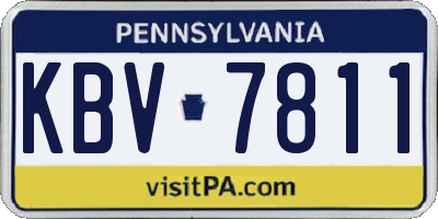 PA license plate KBV7811