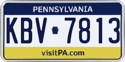 PA license plate KBV7813