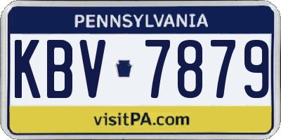 PA license plate KBV7879